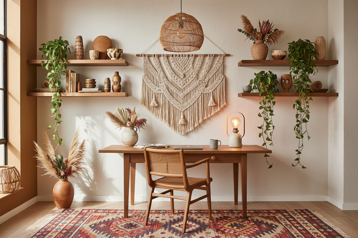 Boho Modern Home Office Ideas