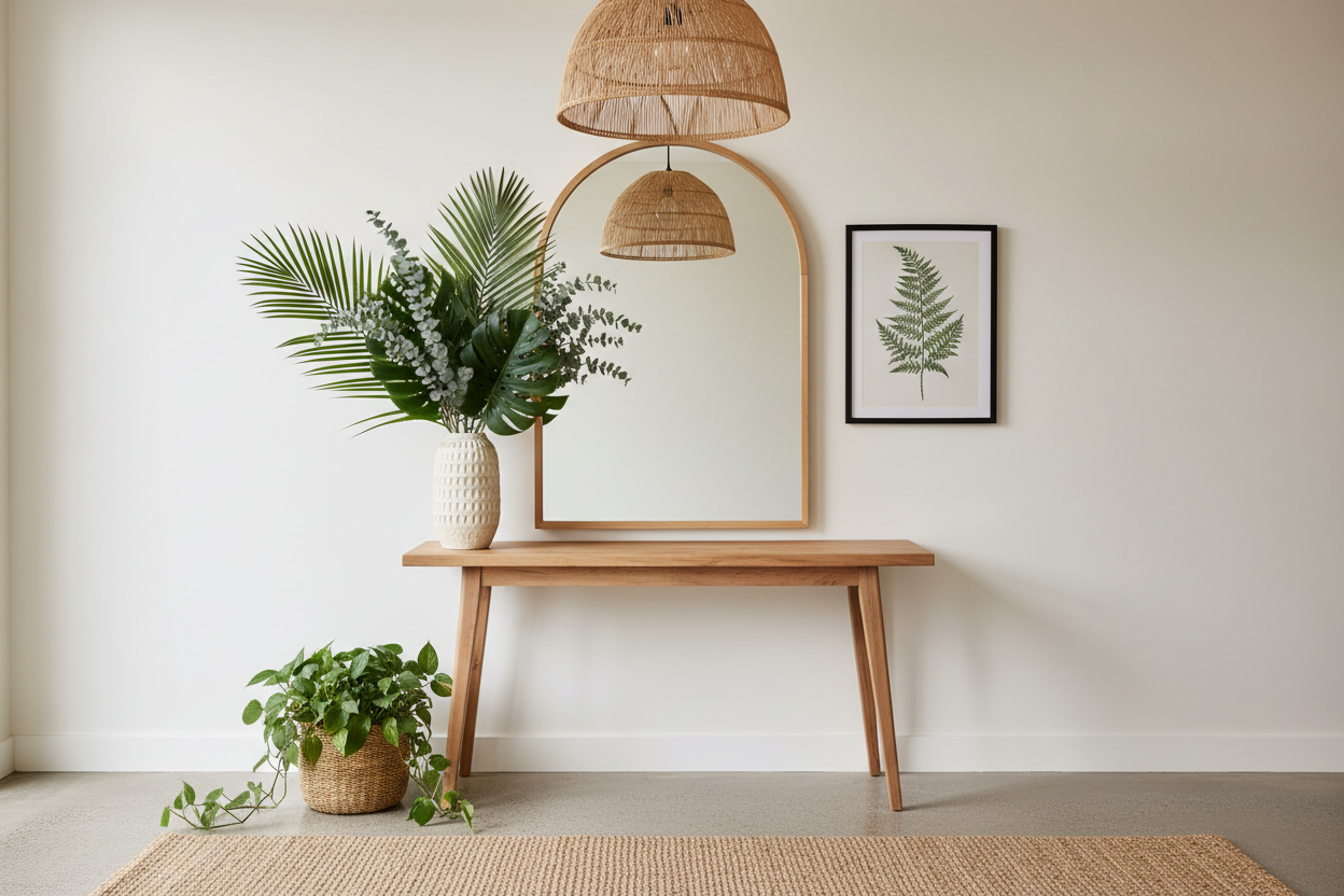 Modern Botanical Entryway Ideas