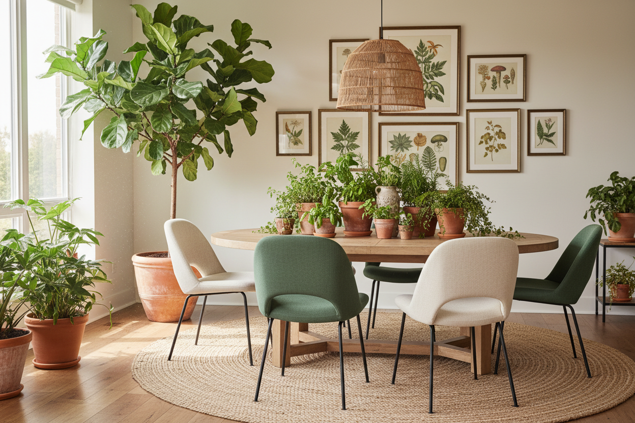 Modern Botanical Dining Room Ideas
