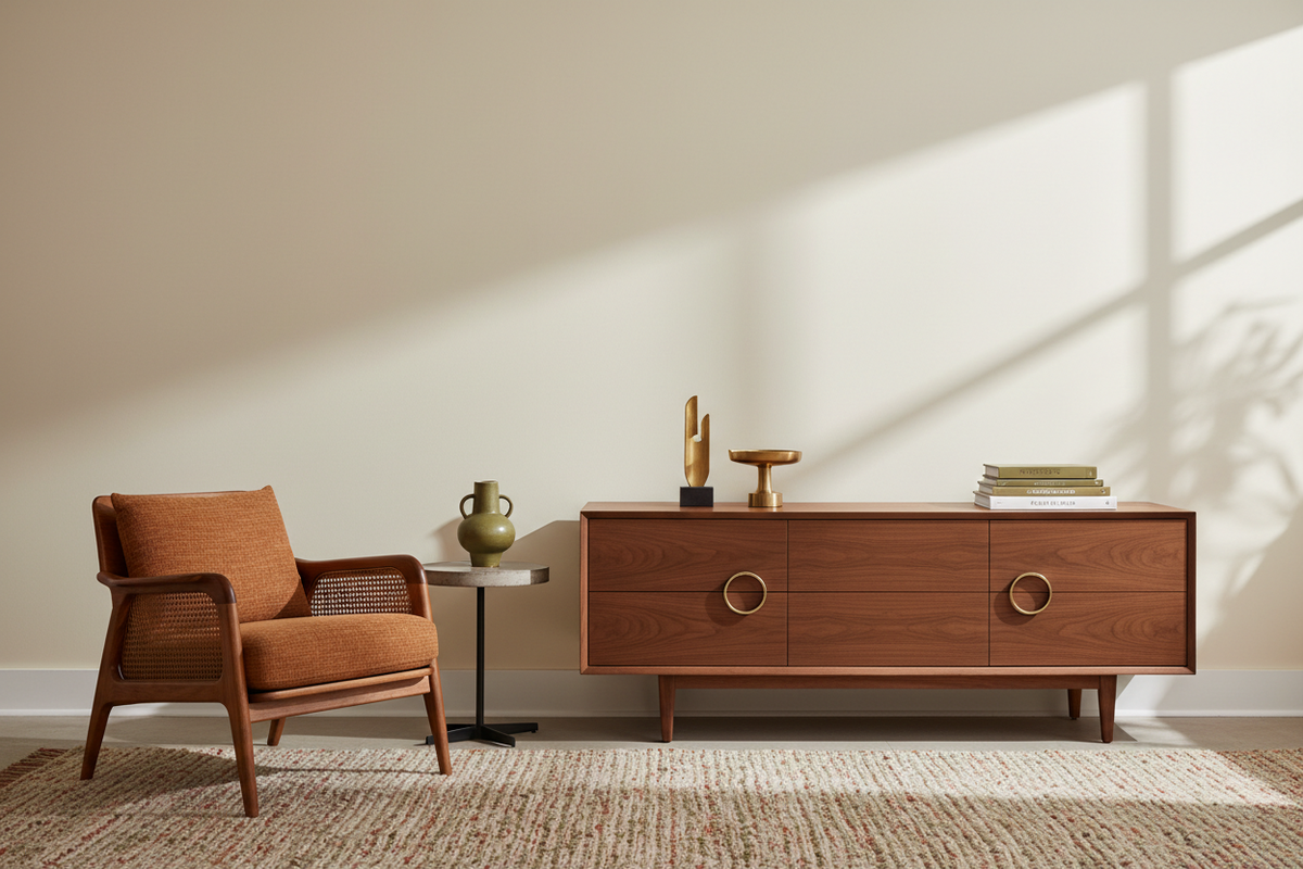 Mid-Century Modern Furniture Materials: Walnut, Teak & More