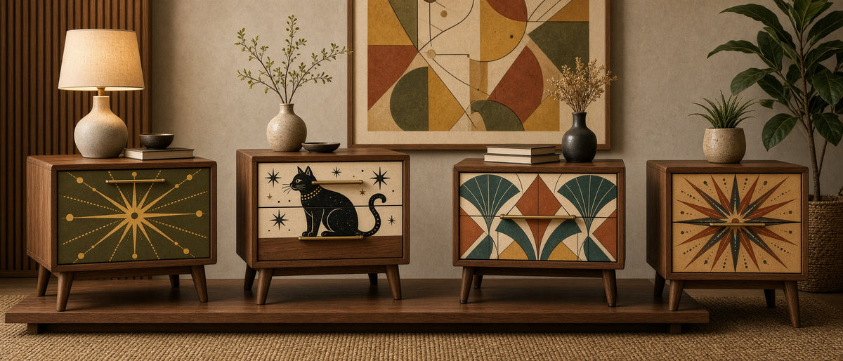 Mid-century modern nightstands collection image