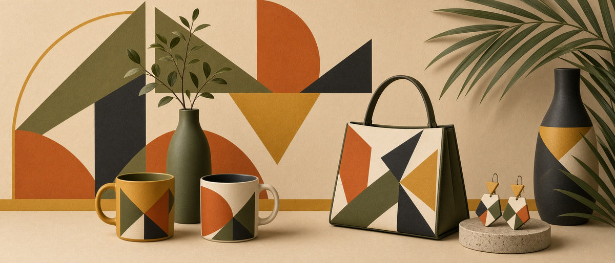 Mid-Century Modern geometric motif collection banner
