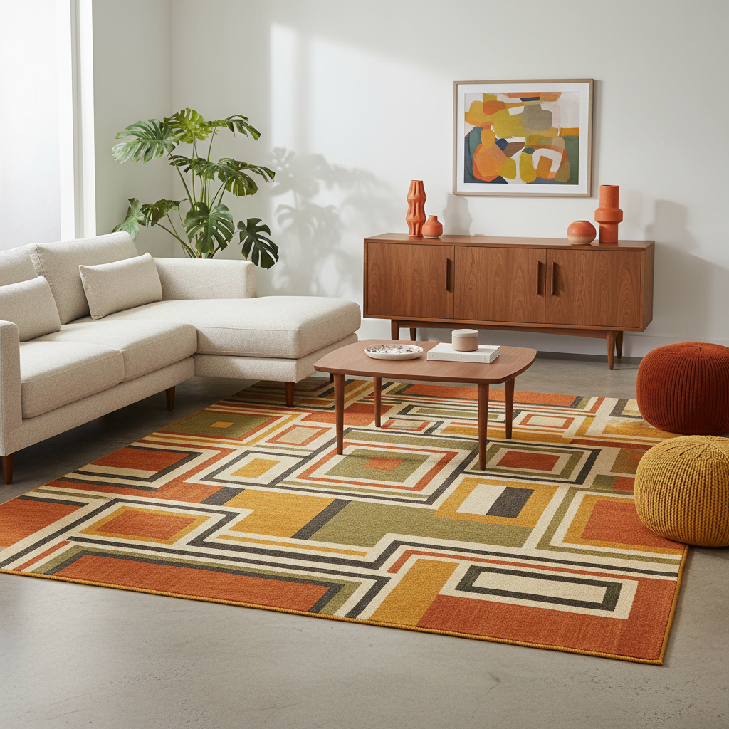 Mid-century modern rugs and floor coverings collection image