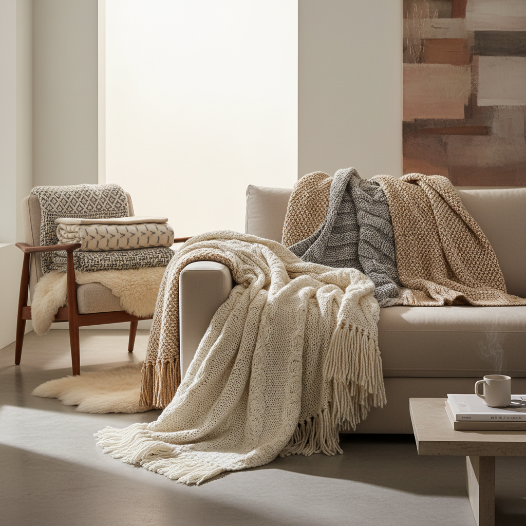 Mid-Century Modern Blankets & Throws