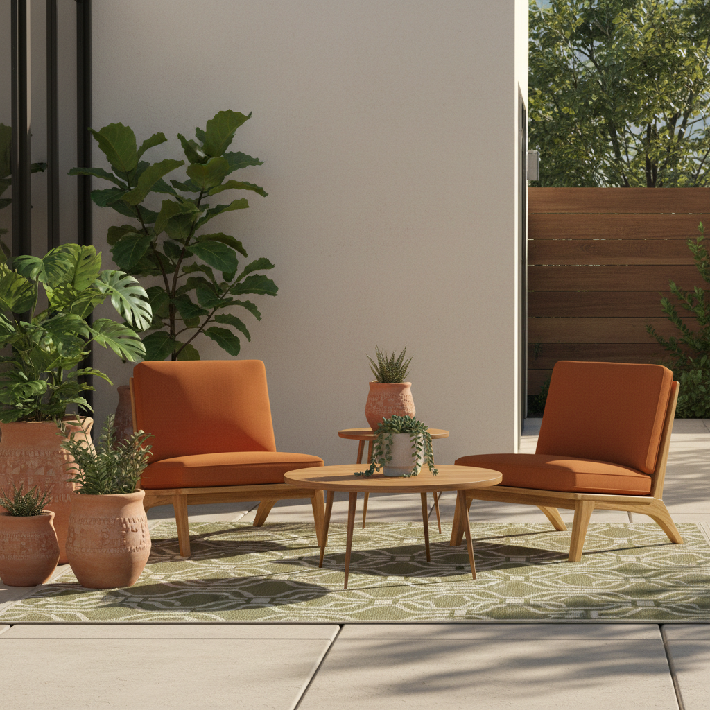 Mid-century modern outdoor decor collection image