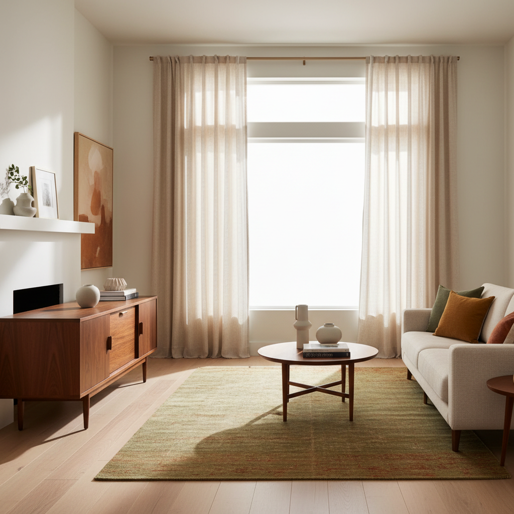 Mid-century modern window treatments collection image
