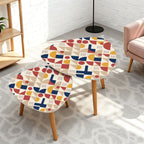 Bauhaus Geometric Nesting Coffee Table Set