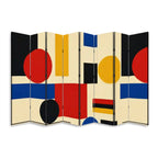 Bauhaus Geometric 8-Panel Room Divider