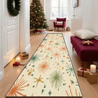 Mid-Century Modern Starburst Botanical Runner Rug