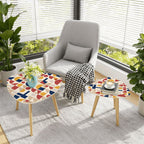 Bauhaus Geometric Nesting Coffee Table Set