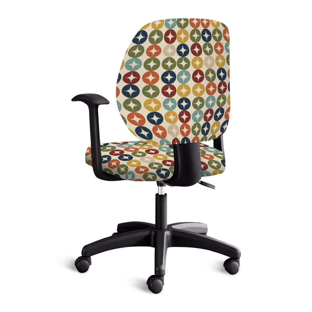Mid-Century Modern Multicolor Office Chair Cover
