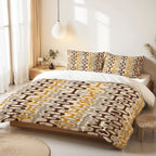 Mid-Century Modern Geometric Queen Duvet Cover Set