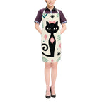 Mid-Century Modern Cat Print Kitchen Apron