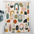 Mid-Century Modern Organic Garden Shower Curtain