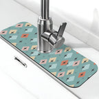 Mid-Century Modern Geometric Sink Faucet Mat