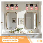 Mid-Century Modern Coral Pebble 3-Light Vanity Fixture