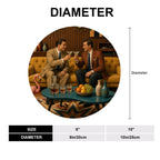 Mid-Century Modern Gay Couple Cocktail Hour Ceramic Decorative Plate