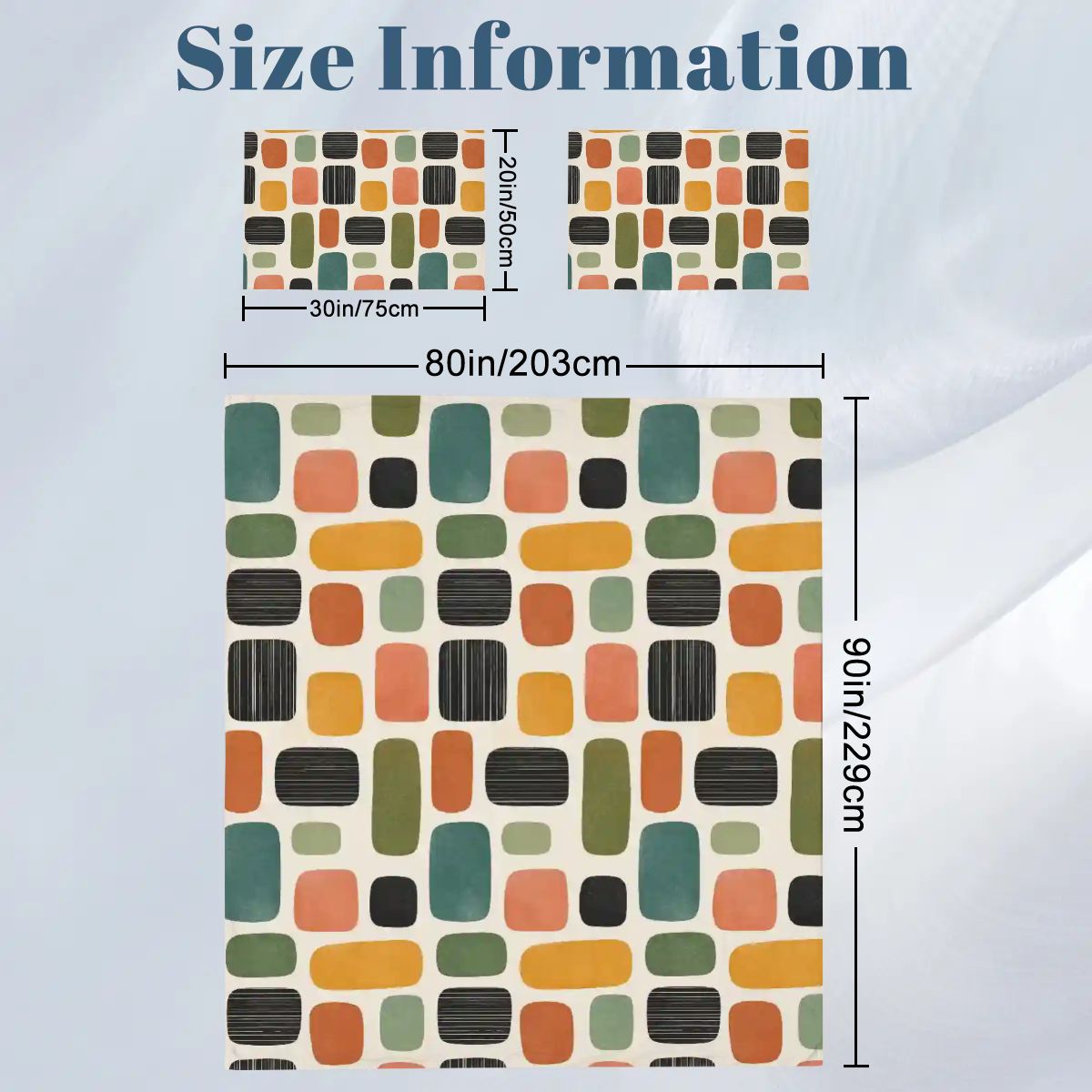 Retro Mosaic Mid-Century Modern Duvet Cover Set