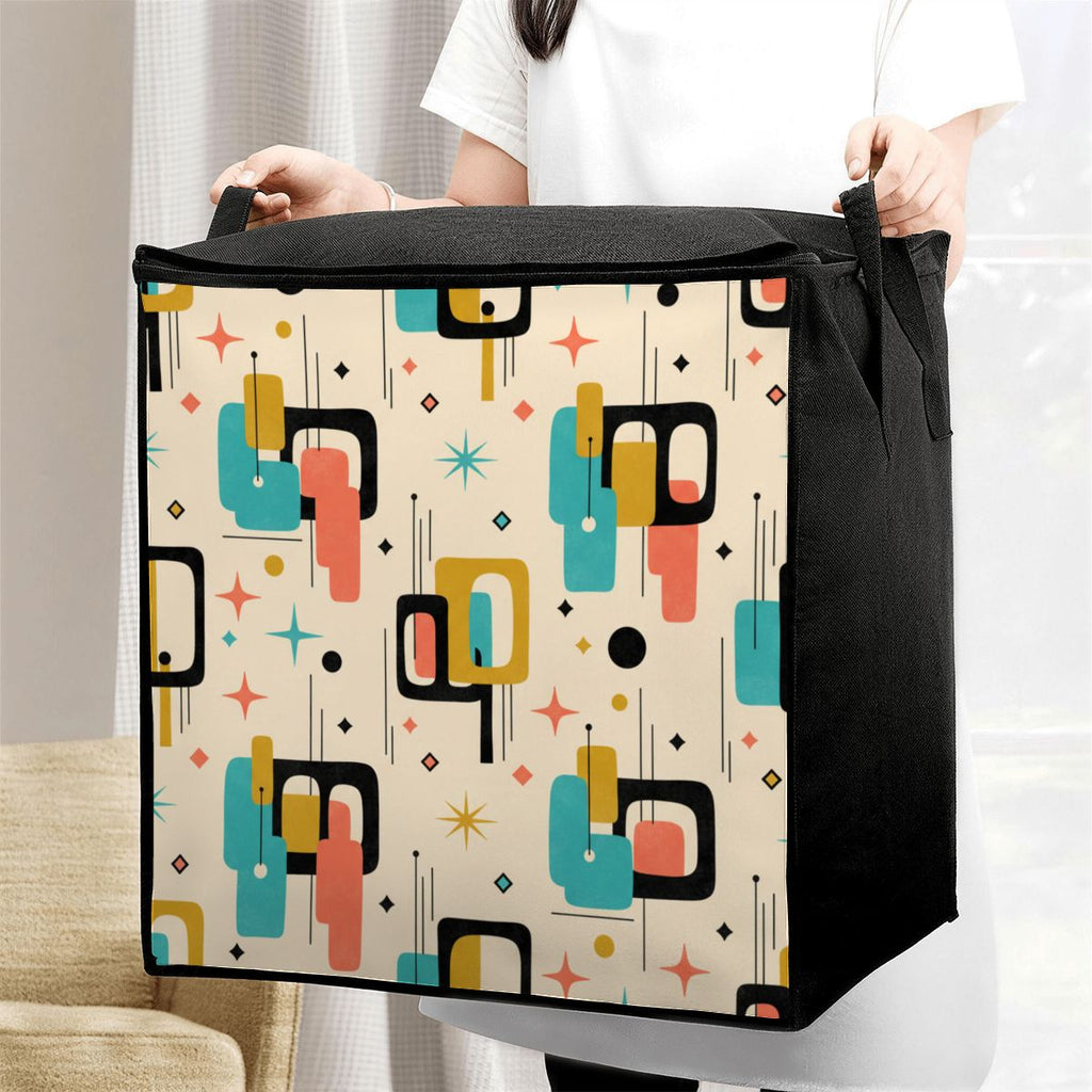Mid-Century Modern Geometric Comforter Storage Bag