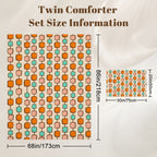 Mid-Century Modern Geometric Twin Comforter Set
