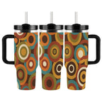 MCM-Era Atomic Concentric-Circle Print 40 oz Travel Tumbler
