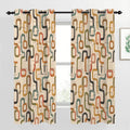 Mid-Century Modern Organic Geometric Blackout Curtains