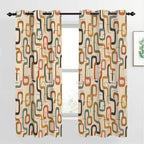 Mid-Century Modern Organic Geometric Blackout Curtains