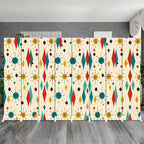 Mid-Century Modern Atomic 8-Panel Room Divider