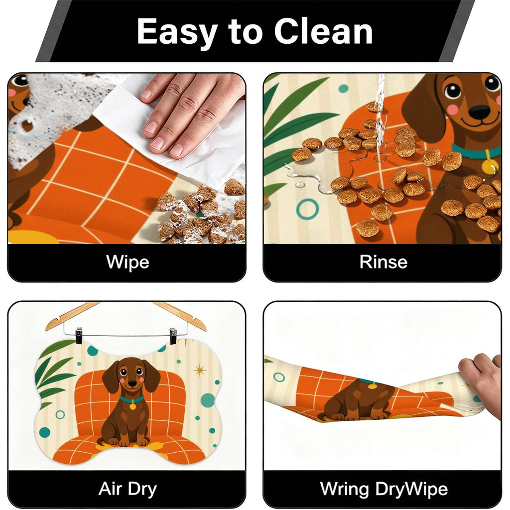 Atomic Dog Bone-Shaped Pet Feeding Mat