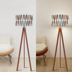 Mid-Century Modern Teardrop Geometric Tripod Floor Lamp