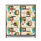 Mid-Century Modern Color Block 8-Drawer Dresser