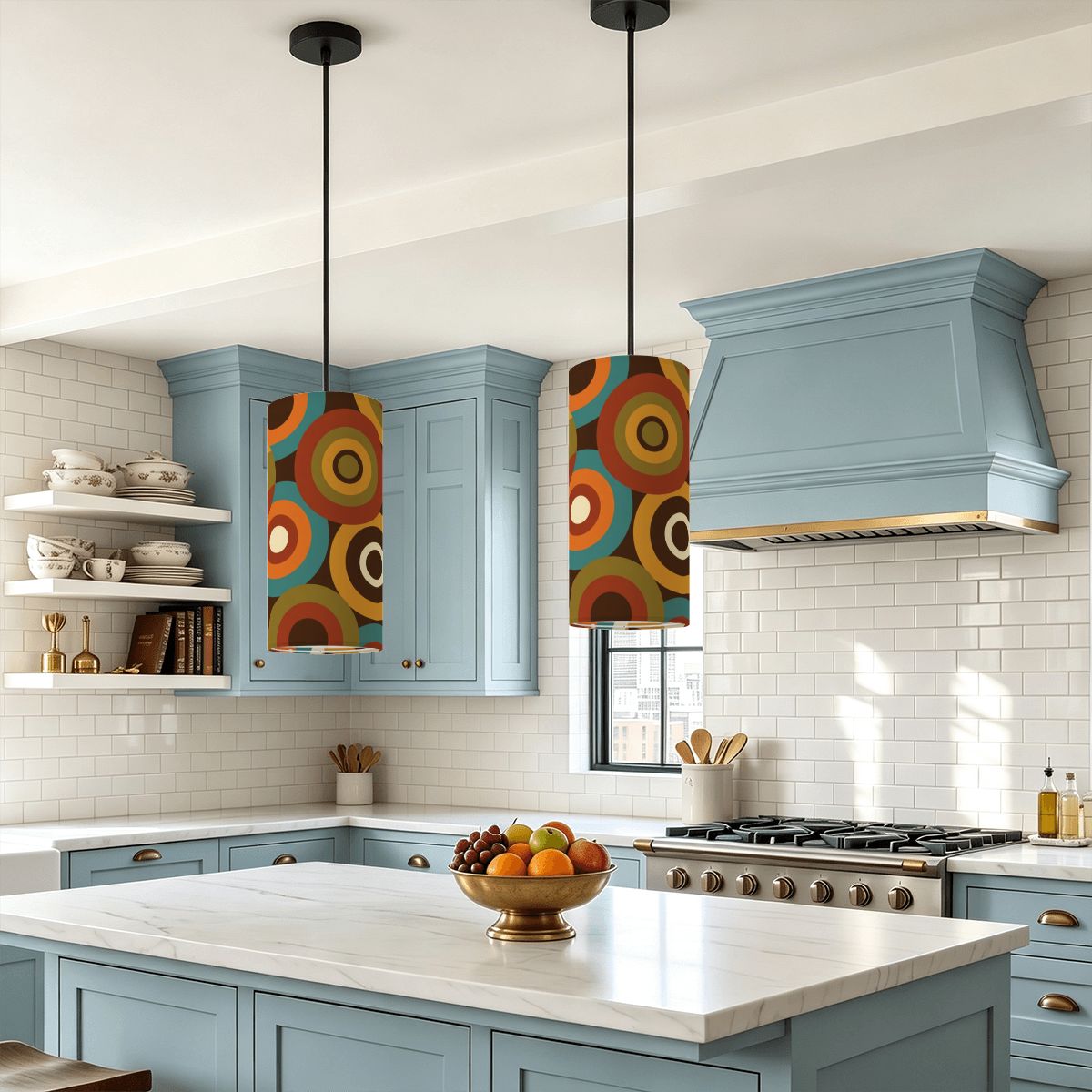 Mid-Century Modern Atomic Ring Pendant Light