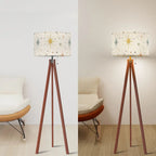 Mid-Century Modern Atomic Starburst Tripod Floor Lamp