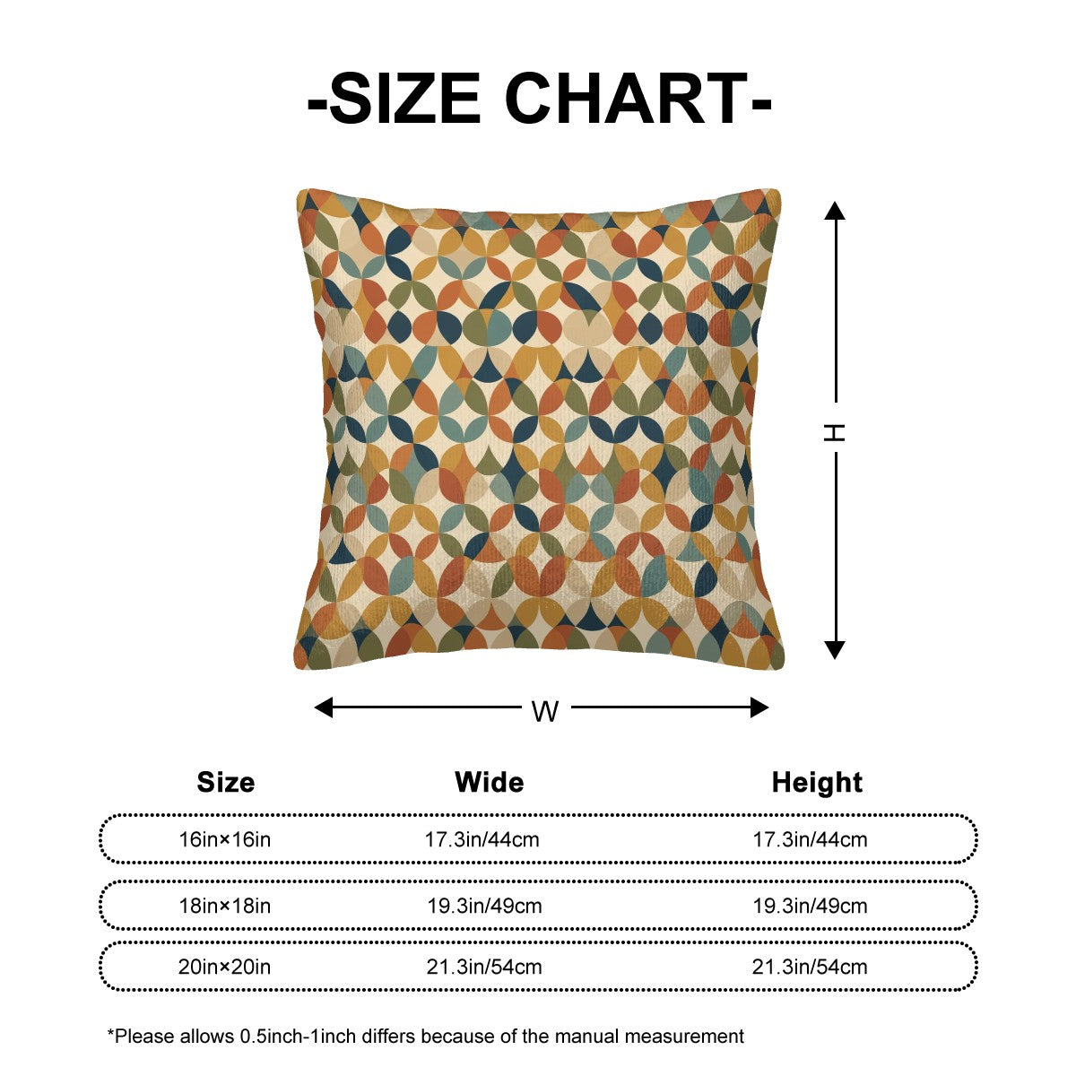Scandinavian Pebble Repeat Mid-Century Modern Throw Pillow