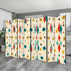 Mid-Century Modern Atomic 8-Panel Room Divider