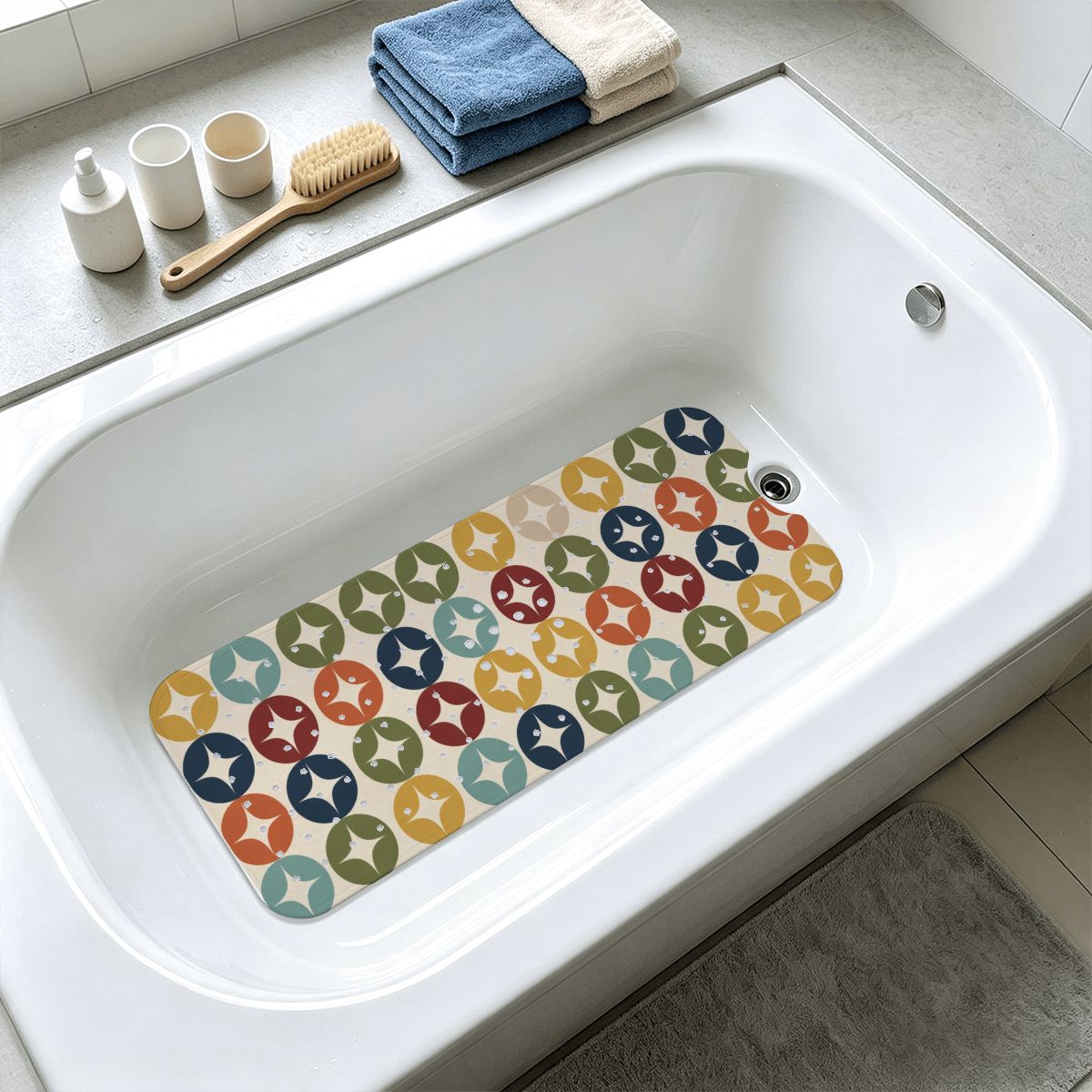 Atomic Starburst Extra-Long Bathtub Mat