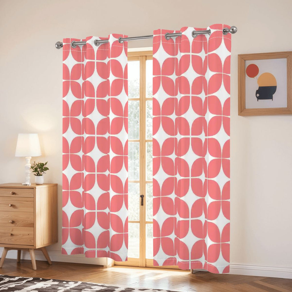 Atomic Pebble Mid-Century Modern Blackout Curtains