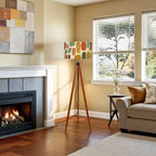 Mid-Century Modern Organic Pod Tripod Floor Lamp
