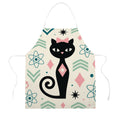 Mid-Century Modern Cat Print Kitchen Apron