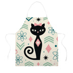 Mid-Century Modern Cat Print Kitchen Apron