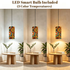 Mid-Century Modern Atomic Ring Pendant Light