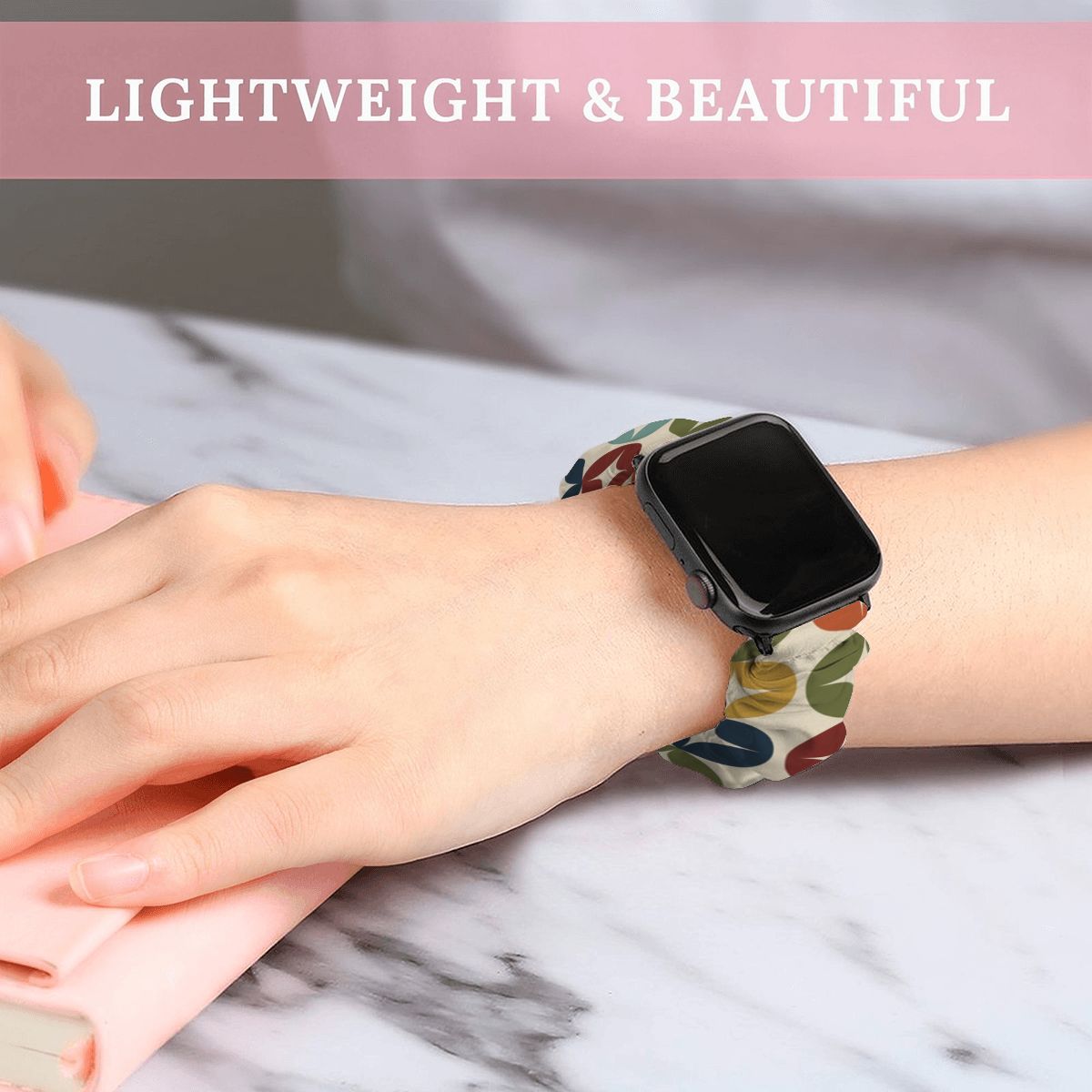 Biomorphic Camo Scrunchie Band for Apple Watch