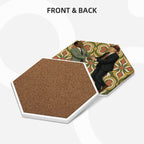Bauhaus Geometric Ceramic Coaster Set