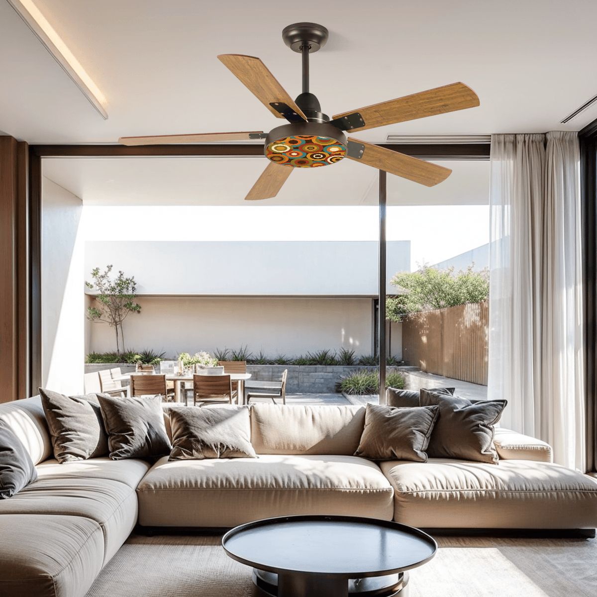 Retro Orbit 42-Inch Ceiling Fan with Light
