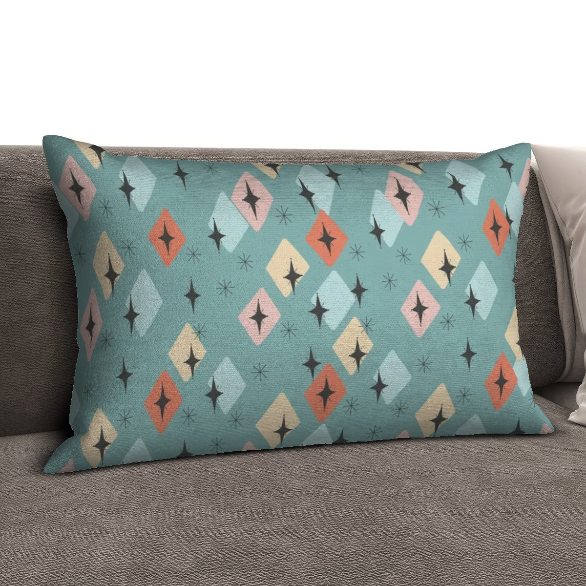 Atomic Starburst Lumbar Pillow Cover