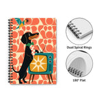 Mid-Century Modern Atomic Dog Spiral Notebook