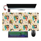 Mid-Century Modern Geometric Color Field Extended Mouse Pad