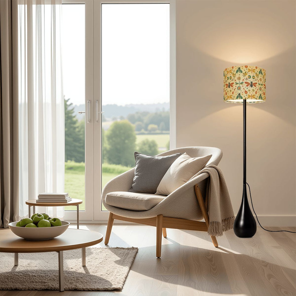 Mid-Century Modern Sunlit Arch Teardrop Floor Lamp