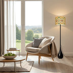 Mid-Century Modern Sunlit Arch Teardrop Floor Lamp