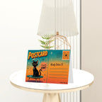 Atomic Cat Mid-Century Modern Greeting Card